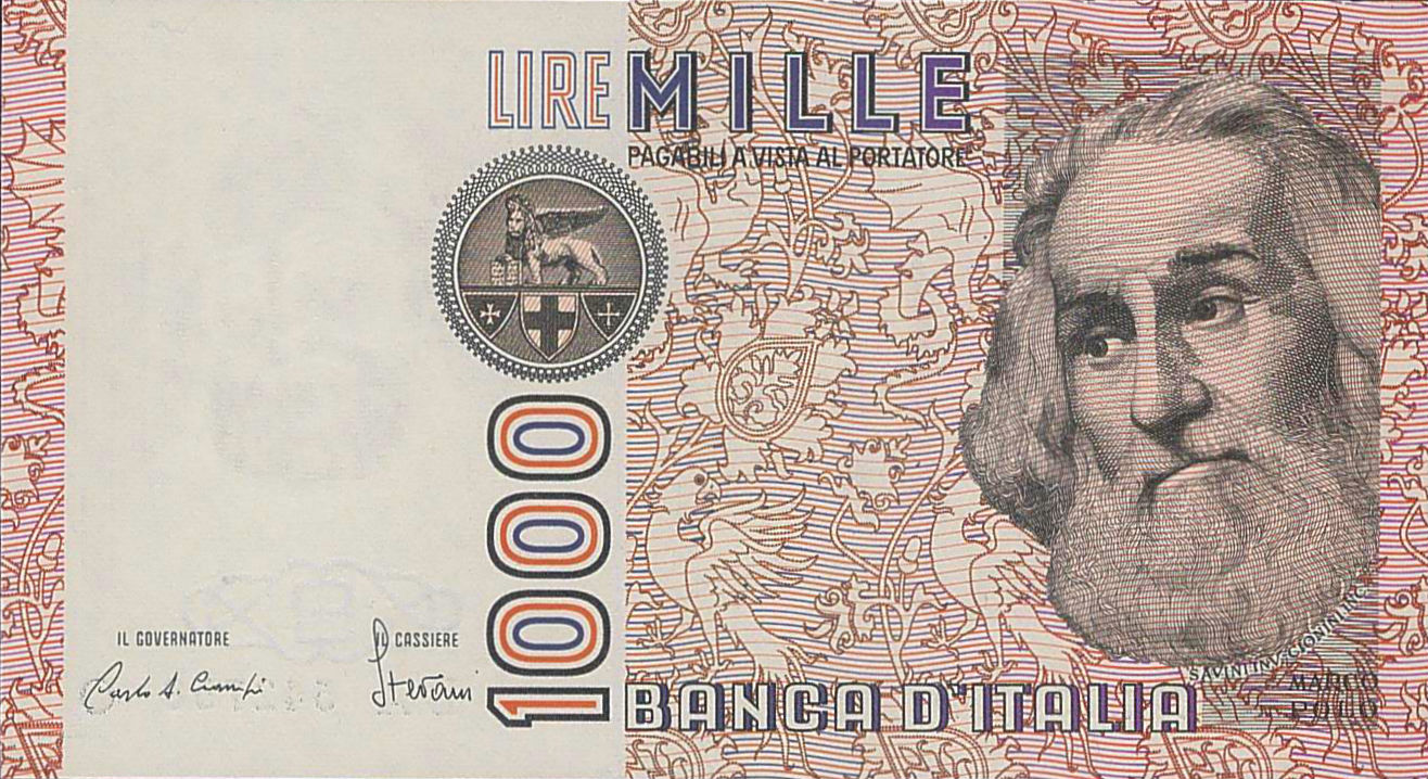Italy 1000 1982 UNC P-109/a